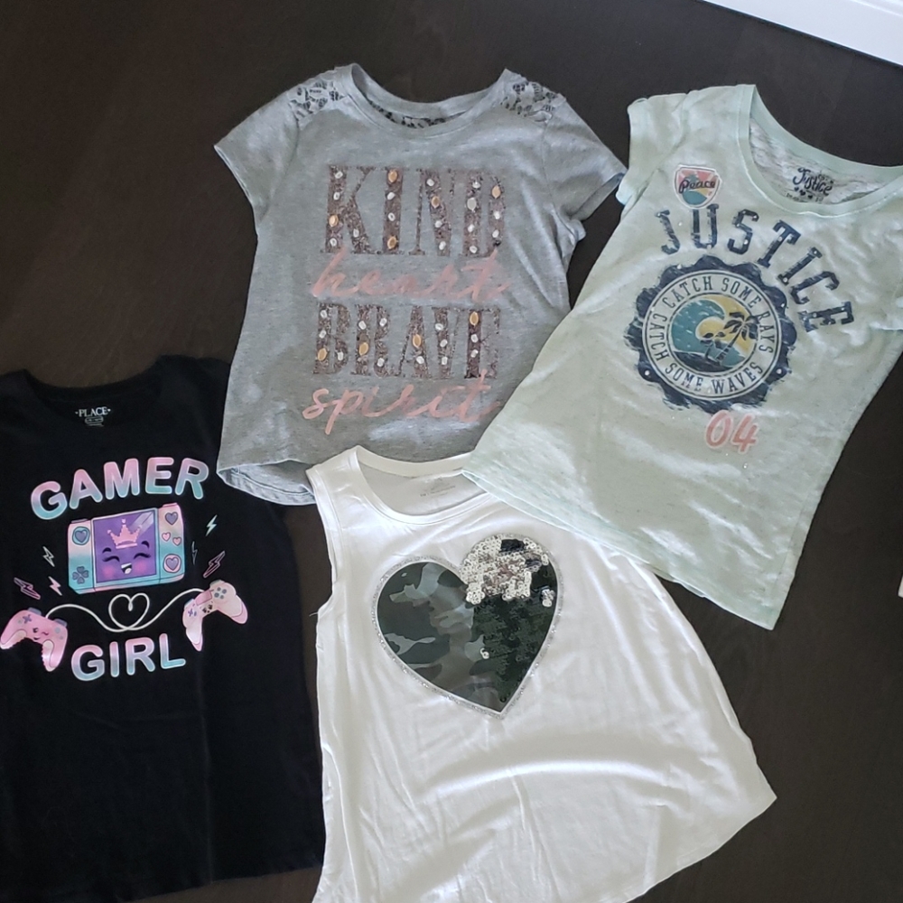 All Girls shirts are size 10. The skirt is 7/8.